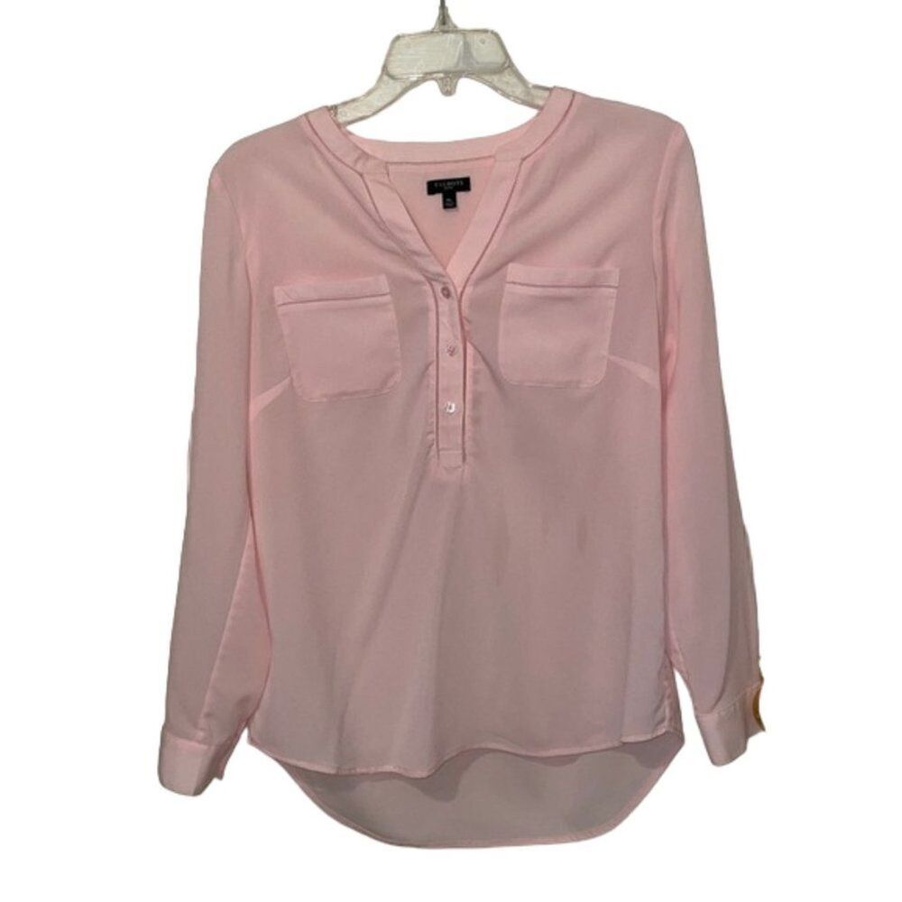 Talbots Pink Blouse Womens Petite Medium PM MP Pullover Lightweight